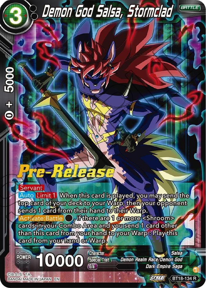 Demon God Salsa, Stormclad (BT18-134) [Dawn of the Z-Legends Prerelease Promos] - La Boîte Mystère ( The Mystery Box)