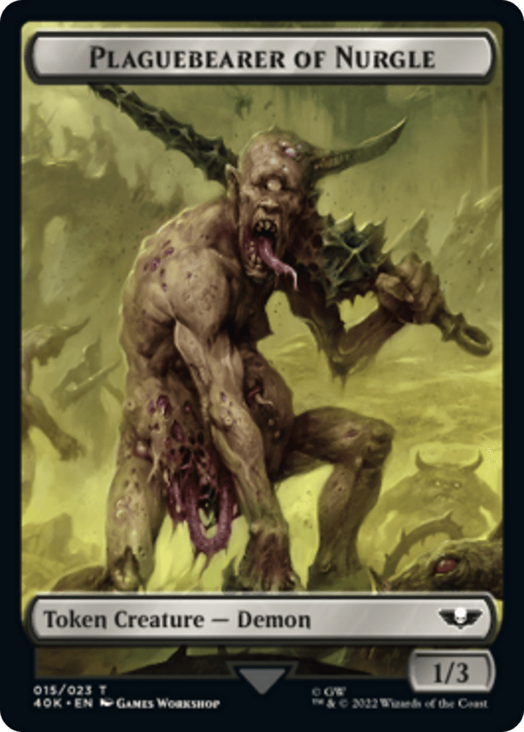 Spawn // Plaguebearer of Nurgle (Surge Foil) [Universes Beyond: Warhammer 40,000 Tokens] - La Boîte Mystère ( The Mystery Box)