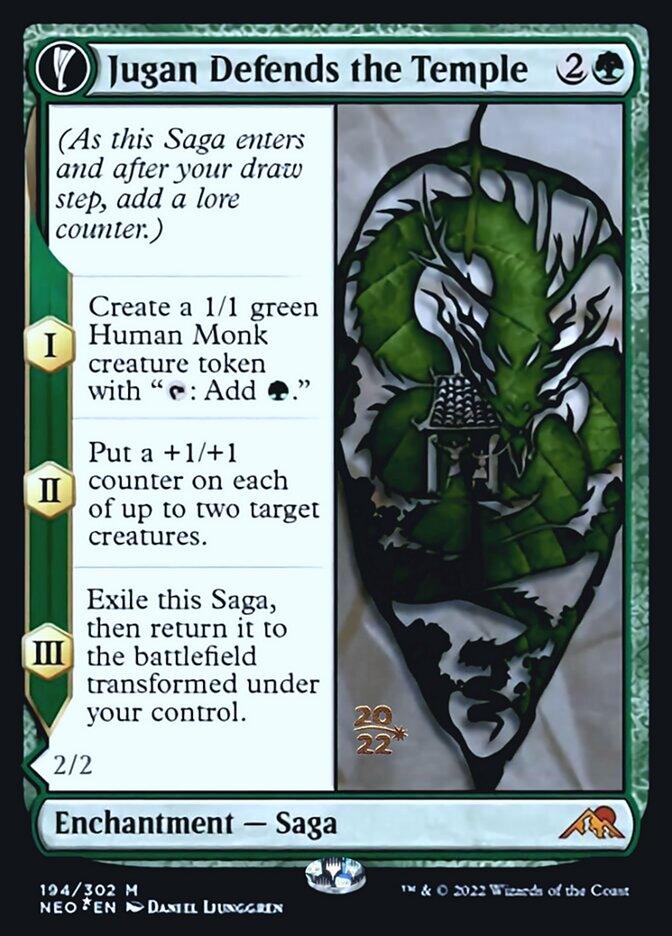 Jugan Defends the Temple // Remnant of the Rising Star [Kamigawa: Neon Dynasty Prerelease Promos] - La Boîte Mystère ( The Mystery Box)