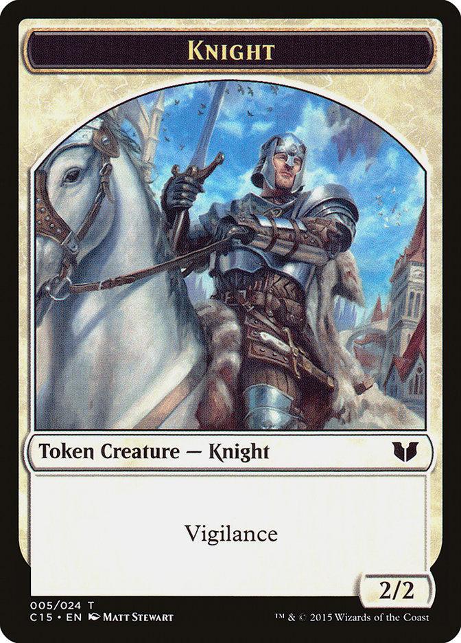 Knight (005) // Spirit (023) Double-Sided Token [Commander 2015 Tokens] - La Boîte Mystère ( The Mystery Box)