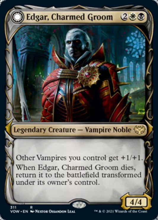 Edgar, Charmed Groom // Edgar Markov's Coffin (Showcase Fang Frame) [Innistrad: Crimson Vow] - La Boîte Mystère ( The Mystery Box)