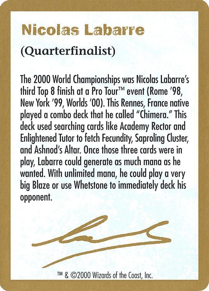 Nicolas Labarre Bio [World Championship Decks 2000] - La Boîte Mystère ( The Mystery Box)