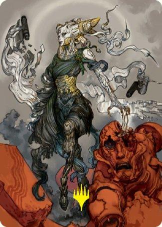 Tamiyo, Compleated Sage Art Card (Gold-Stamped Signature) [Kamigawa: Neon Dynasty Art Series] - La Boîte Mystère ( The Mystery Box)