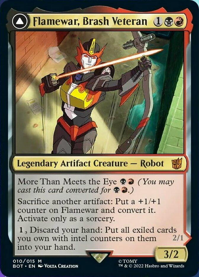 Flamewar, Brash Veteran // Flamewar, Streetwise Operative [Universes Beyond: Transformers] - La Boîte Mystère ( The Mystery Box)