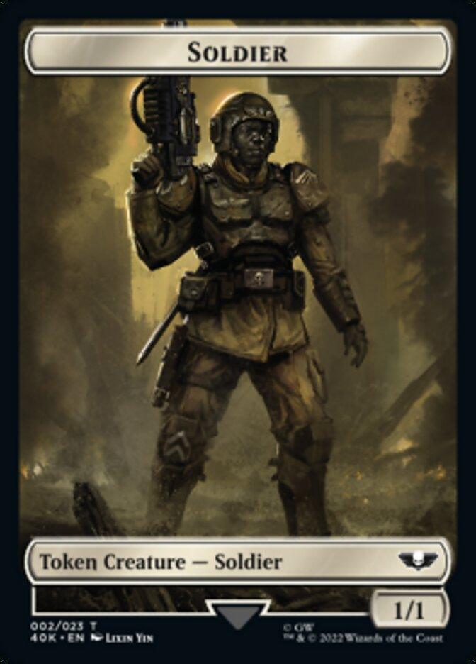 Soldier (002) // Zephyrim Double-sided Token [Universes Beyond: Warhammer 40,000 Tokens] - La Boîte Mystère ( The Mystery Box)