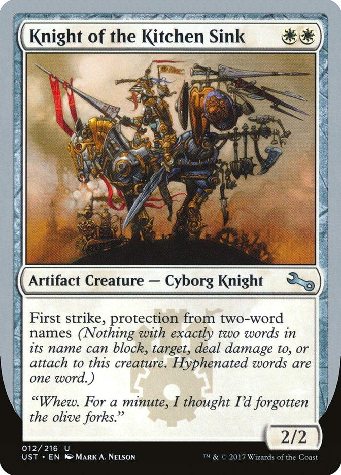 Knight of the Kitchen Sink ("protection from two-word names") [Unstable] - La Boîte Mystère ( The Mystery Box)