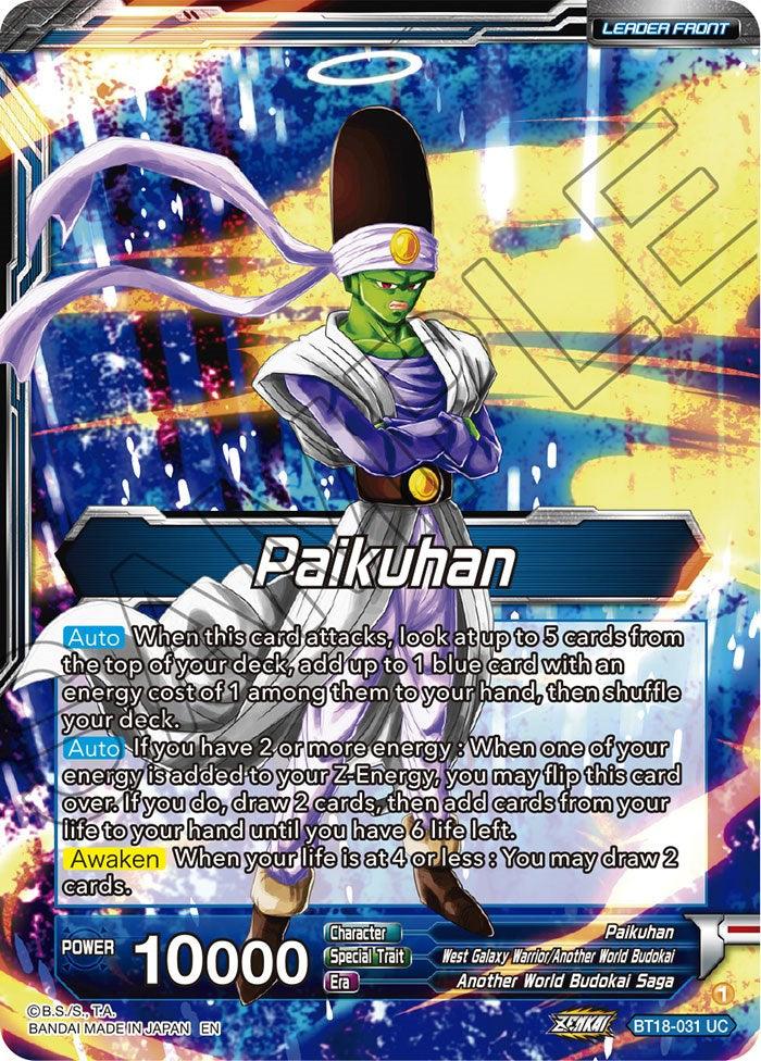 Paikuhan // Paikuhan, West Galaxy Warrior (BT18-031) [Dawn of the Z-Legends Prerelease Promos] - La Boîte Mystère ( The Mystery Box)