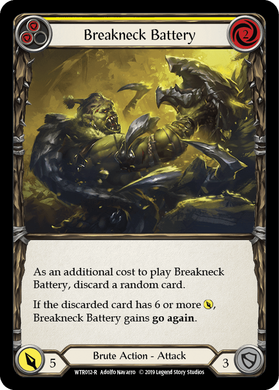 Breakneck Battery (Yellow) [WTR012-R] Alpha Print Rainbow Foil - La Boîte Mystère ( The Mystery Box)
