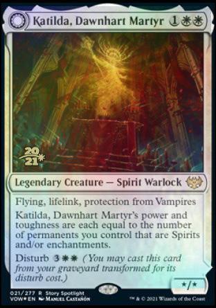 Katilda, Dawnhart Martyr // Katilda's Rising Dawn [Innistrad: Crimson Vow Prerelease Promos] - La Boîte Mystère ( The Mystery Box)