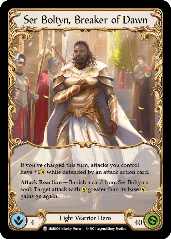 Ser Boltyn, Breaker of Dawn // Boltyn [MON029 // MON030] 1st Edition Normal - La Boîte Mystère ( The Mystery Box)