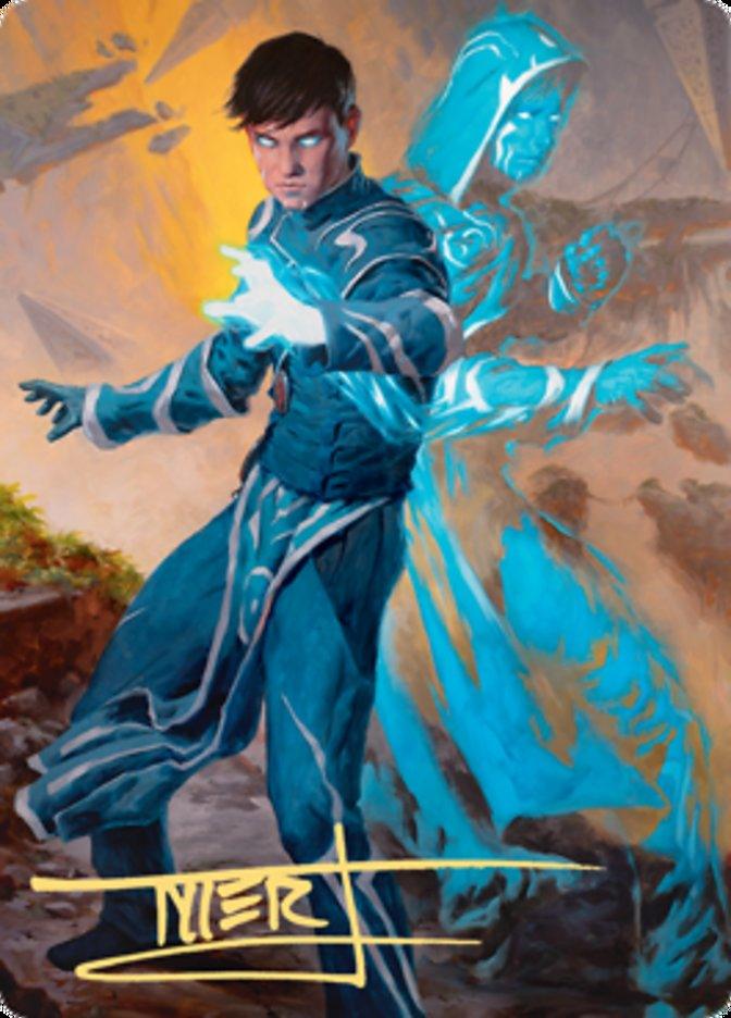 Jace, Mirror Mage 1 Art Card (Gold-Stamped Signature) [Zendikar Rising Art Series] - La Boîte Mystère ( The Mystery Box)