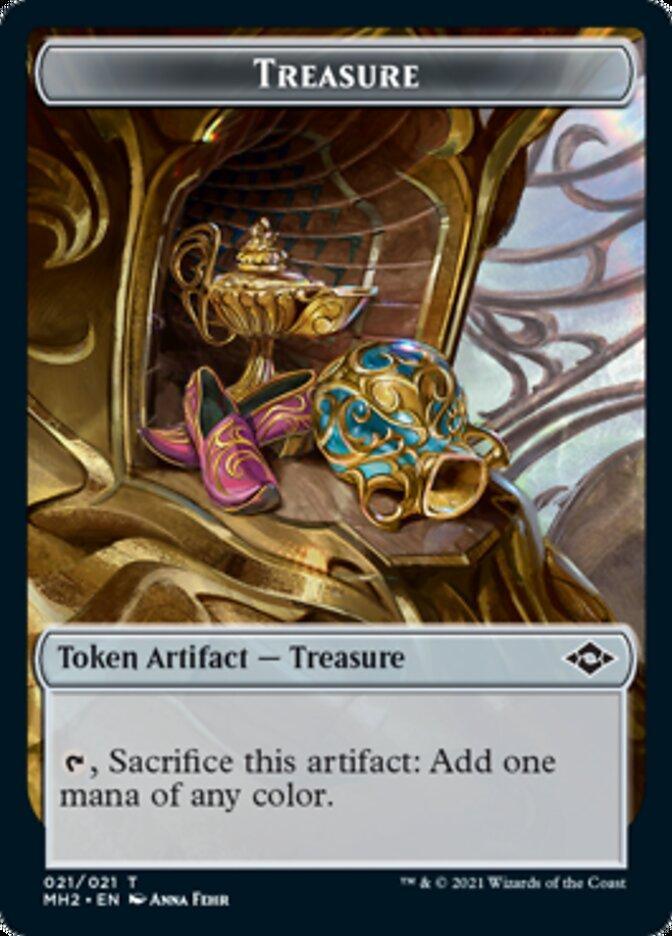 Treasure Token (21) // Zombie Token [Modern Horizons 2 Tokens] - La Boîte Mystère ( The Mystery Box)