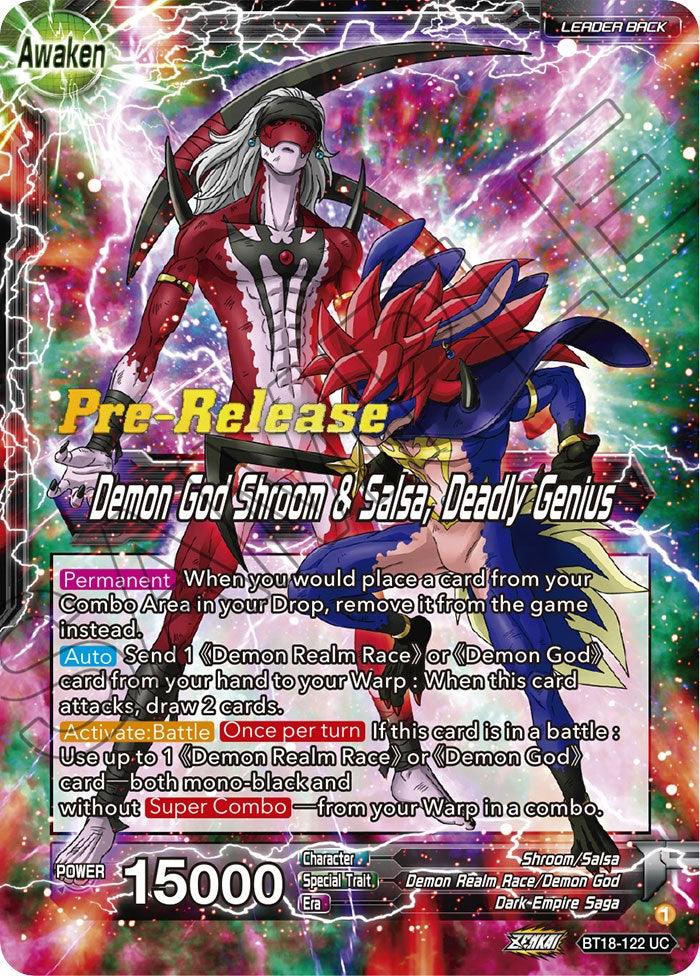 Shroom & Salsa // Demon God Shroom & Salsa, Deadly Genius (BT18-122) [Dawn of the Z-Legends Prerelease Promos] - La Boîte Mystère ( The Mystery Box)