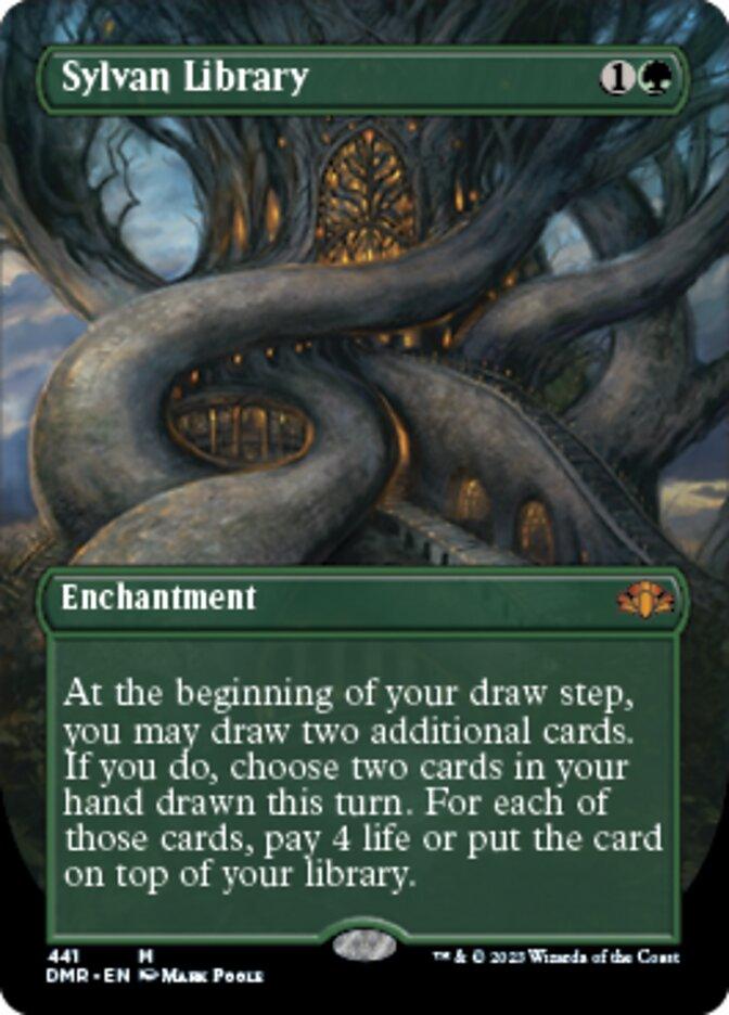 Sylvan Library (Borderless Alternate Art) [Dominaria Remastered] - La Boîte Mystère ( The Mystery Box)