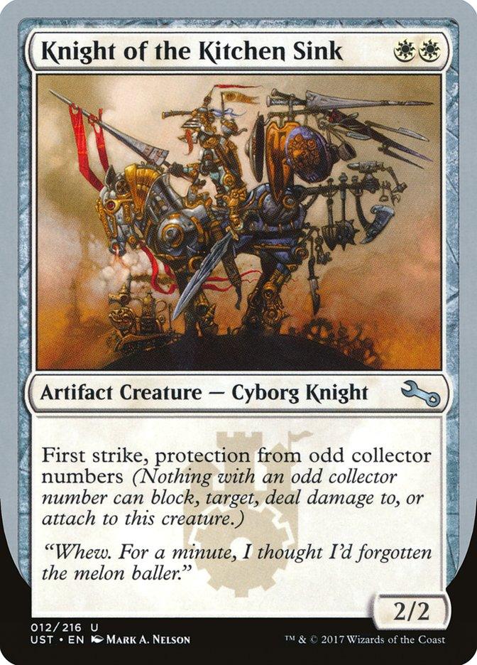 Knight of the Kitchen Sink ("protection from odd collector numbers") [Unstable] - La Boîte Mystère ( The Mystery Box)