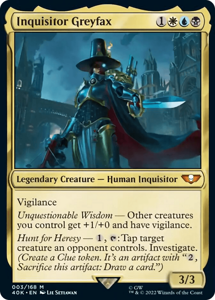 Inquisitor Greyfax (Display Commander) (Etched Foil) [Universes Beyond: Warhammer 40,000] - La Boîte Mystère ( The Mystery Box)