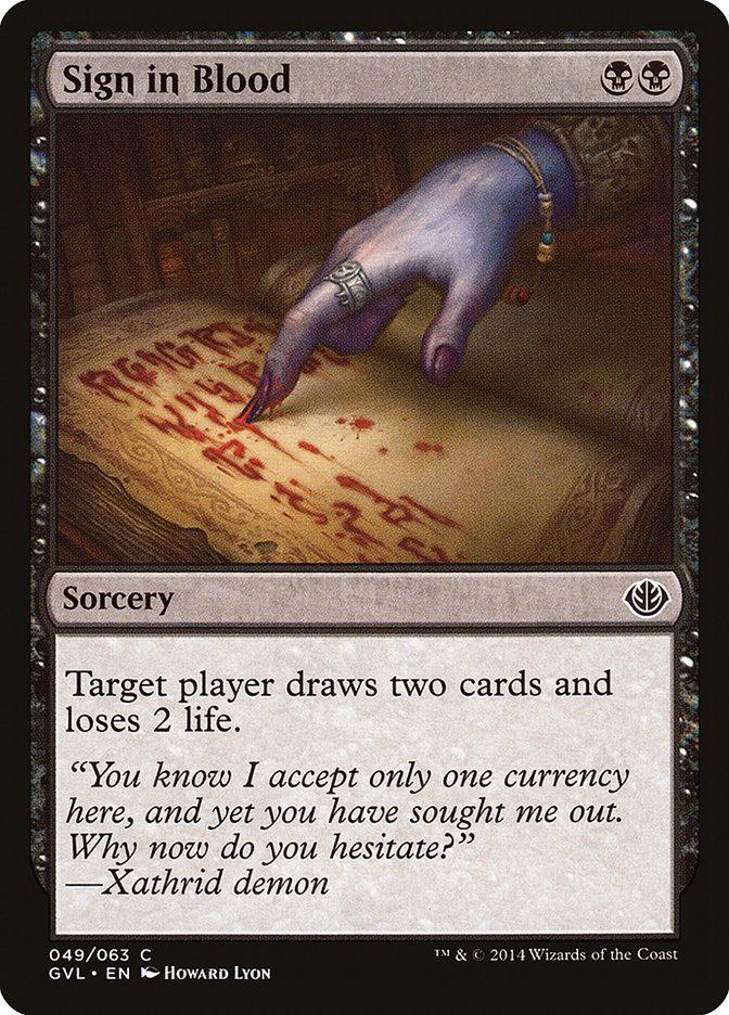 Sign in Blood (Garruk vs. Liliana) [Duel Decks Anthology] - La Boîte Mystère ( The Mystery Box)