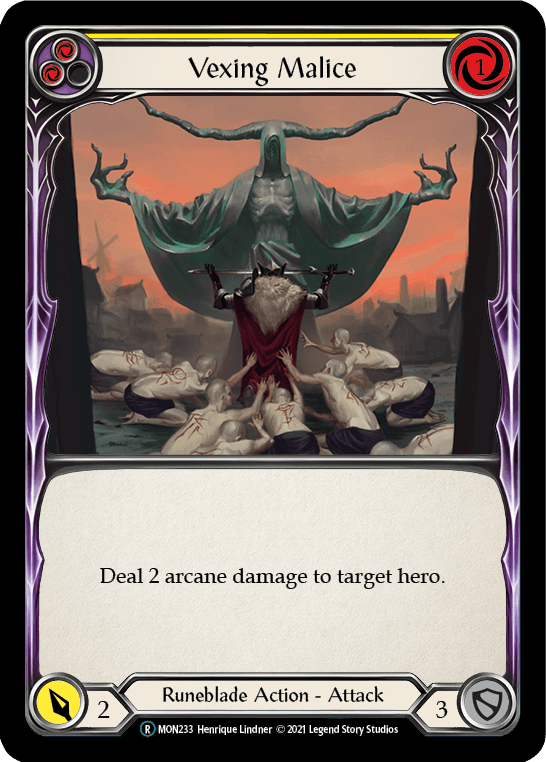 Vexing Malice (Yellow) [U-MON233-RF] Unlimited Rainbow Foil - La Boîte Mystère ( The Mystery Box)