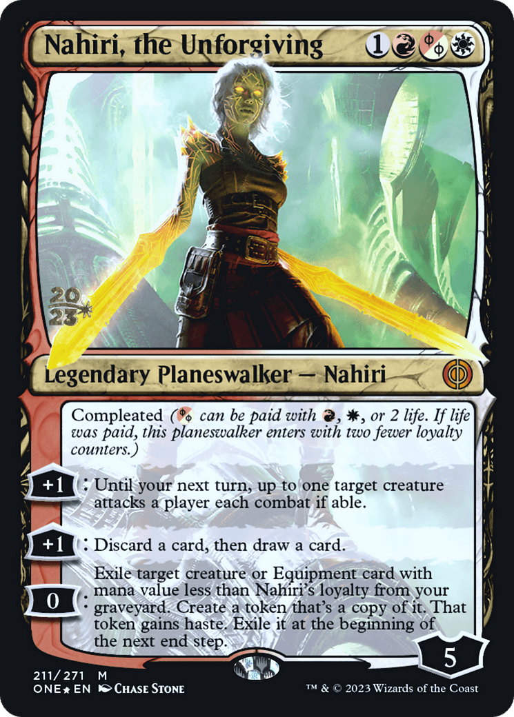 Nahiri, the Unforgiving [Phyrexia: All Will Be One Prerelease Promos] - La Boîte Mystère ( The Mystery Box)