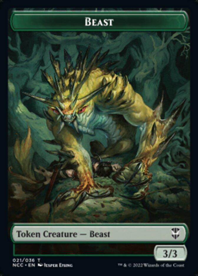 Plant // Beast Double-sided Token [Streets of New Capenna Commander Tokens] - La Boîte Mystère ( The Mystery Box)