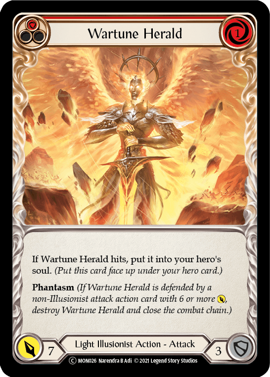 Wartune Herald (Red) [U-MON026-RF] Unlimited Rainbow Foil - La Boîte Mystère ( The Mystery Box)