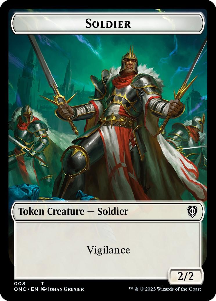 Soldier (008) // Angel Double-Sided Token [Phyrexia: All Will Be One Commander Tokens] - La Boîte Mystère ( The Mystery Box)