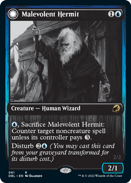 Malevolent Hermit // Benevolent Geist [Innistrad: Double Feature] - La Boîte Mystère ( The Mystery Box)