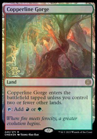 Copperline Gorge [Phyrexia: All Will Be One Prerelease Promos] - La Boîte Mystère ( The Mystery Box)