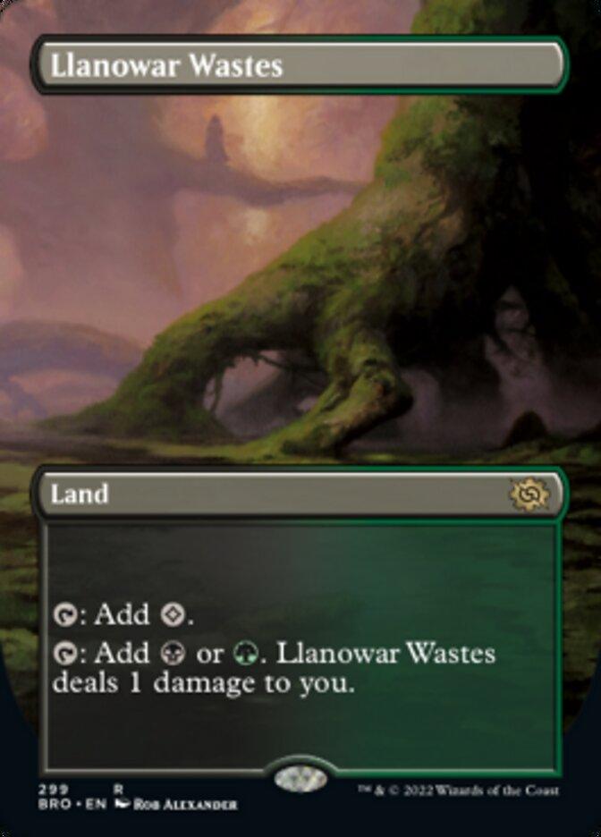 Llanowar Wastes (Borderless Alternate Art) [The Brothers' War] - La Boîte Mystère ( The Mystery Box)