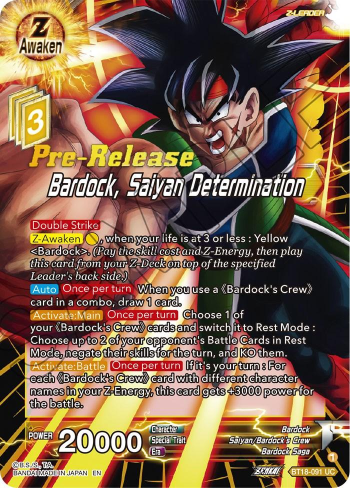 Bardock, Saiyan Determination (BT18-091) [Dawn of the Z-Legends Prerelease Promos] - La Boîte Mystère ( The Mystery Box)
