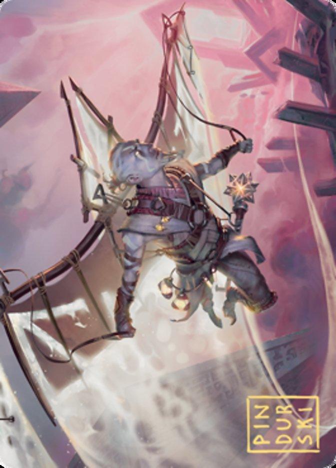 Kitesail Cleric Art Card (Gold-Stamped Signature) [Zendikar Rising Art Series] - La Boîte Mystère ( The Mystery Box)