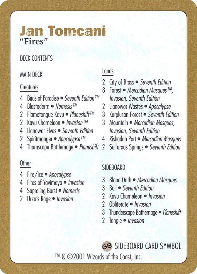 Jan Tomcani Decklist [World Championship Decks 2001] - La Boîte Mystère ( The Mystery Box)