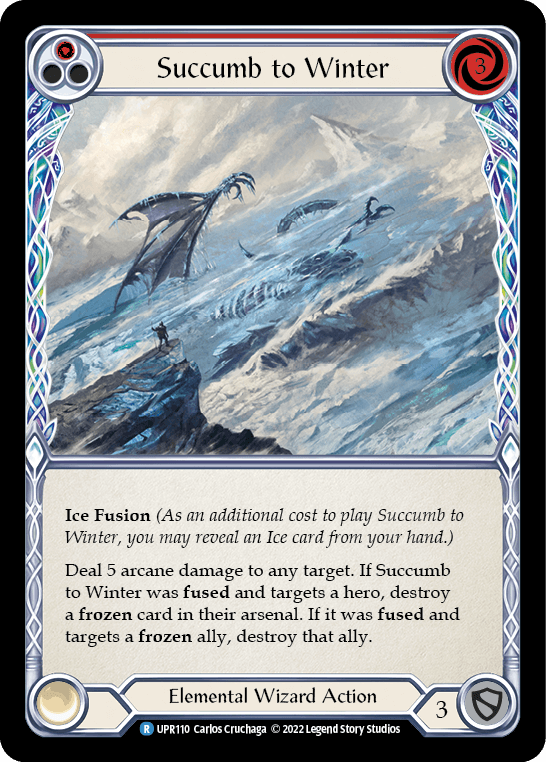 Succumb to Winter (Red) [UPR110] (Uprising) Rainbow Foil - La Boîte Mystère ( The Mystery Box)