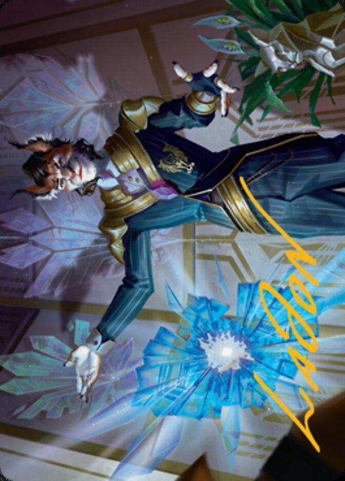 Kros, Defense Contractor Art Card (Gold-Stamped Signature) [Streets of New Capenna Art Series] - La Boîte Mystère ( The Mystery Box)