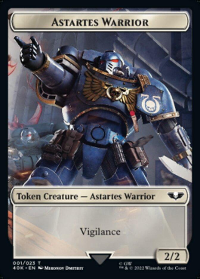 Astartes Warrior // Clue Double-sided Token (Surge Foil) [Universes Beyond: Warhammer 40,000 Tokens] - La Boîte Mystère ( The Mystery Box)