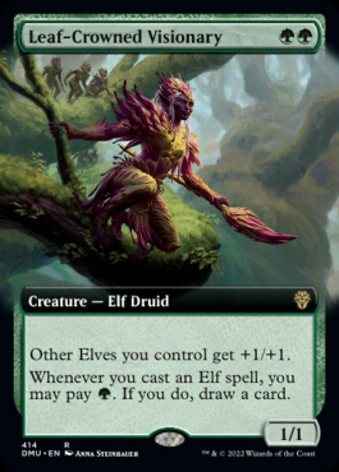 Leaf-Crowned Visionary (Extended Art) [Dominaria United] - La Boîte Mystère ( The Mystery Box)