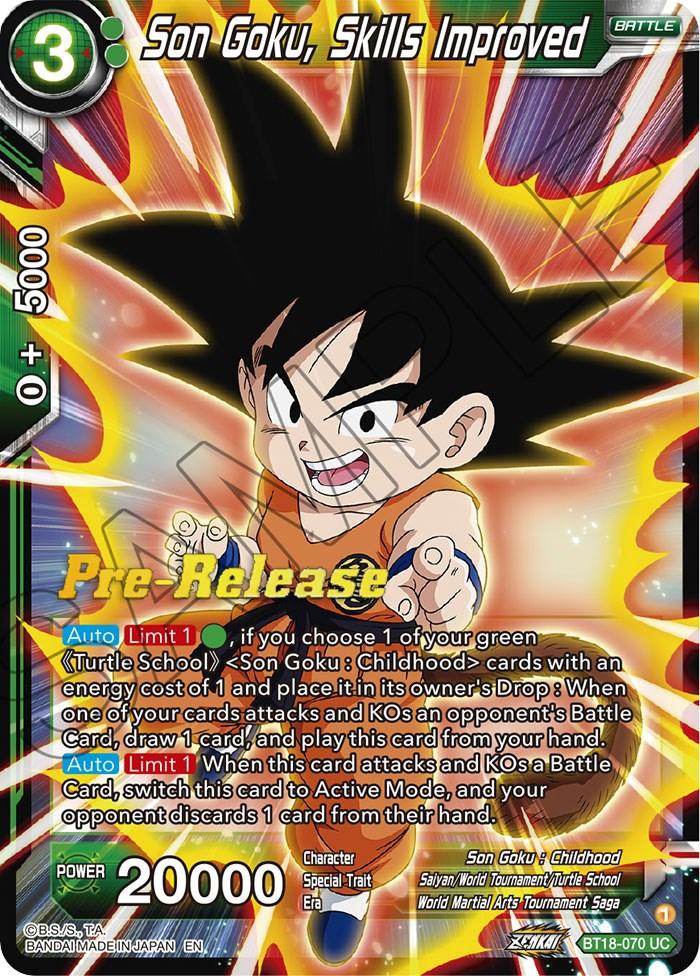 Son Goku, Skills Improved (BT18-070) [Dawn of the Z-Legends Prerelease Promos] - La Boîte Mystère ( The Mystery Box)
