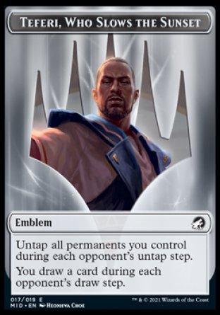 Teferi, Who Slows the Sunset Emblem [Innistrad: Midnight Hunt Tokens] - La Boîte Mystère ( The Mystery Box)