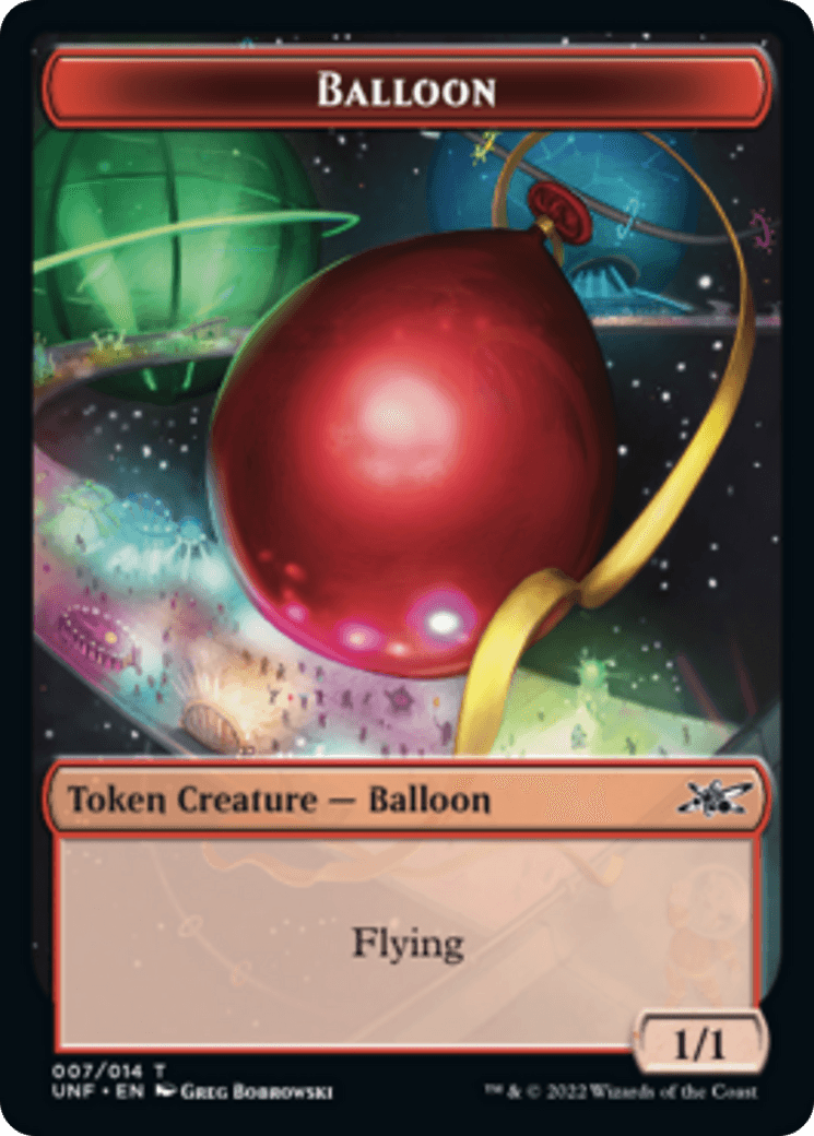 Clown Robot (002) // Balloon Double-sided Token [Unfinity Tokens] - La Boîte Mystère ( The Mystery Box)