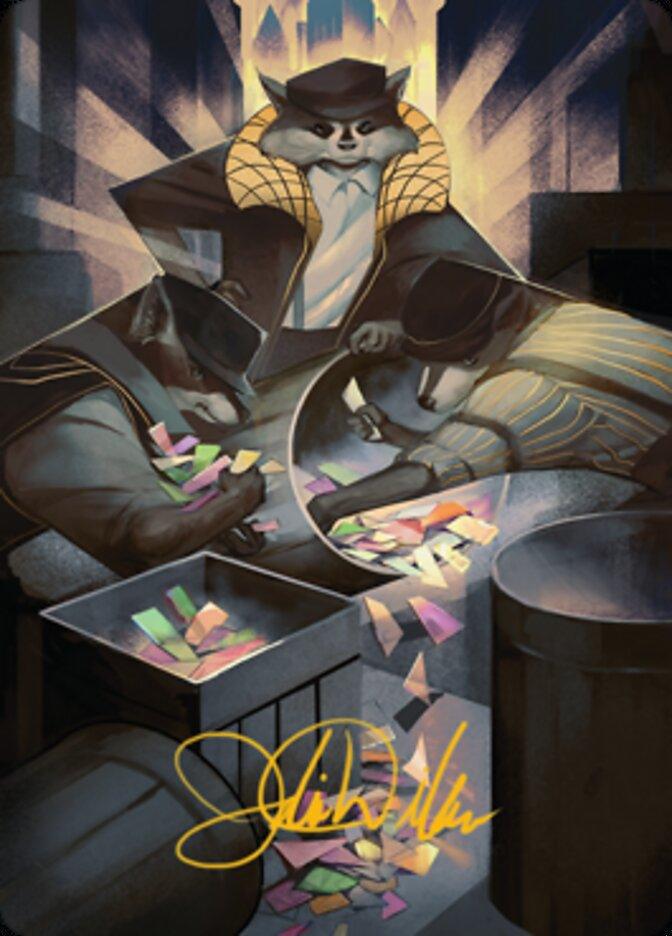 Masked Bandits Art Card (Gold-Stamped Signature) [Streets of New Capenna Art Series] - La Boîte Mystère ( The Mystery Box)