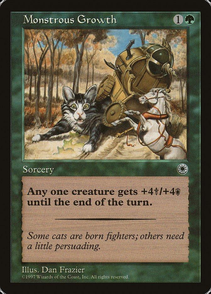Monstrous Growth (With Flavor Text) [Portal] - La Boîte Mystère ( The Mystery Box)