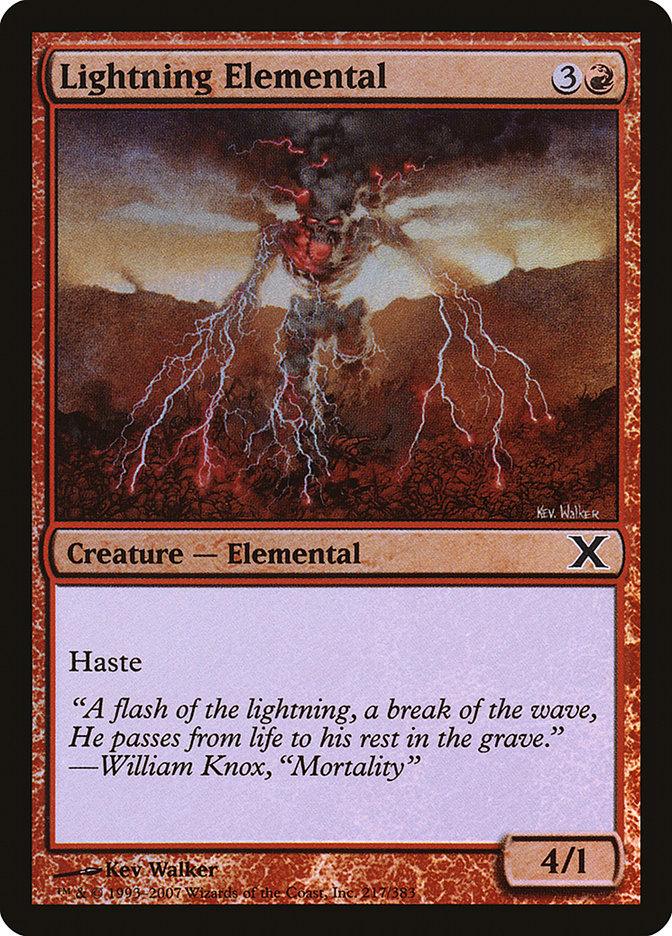 Lightning Elemental (Premium Foil) [Tenth Edition] - La Boîte Mystère ( The Mystery Box)