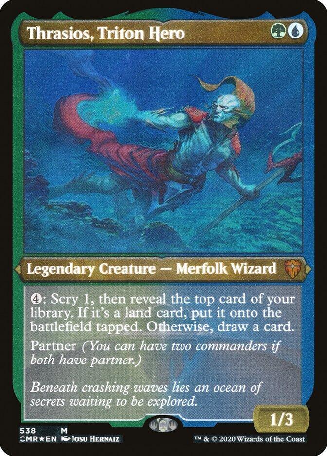 Thrasios, Triton Hero [Commander Legends Etched] - La Boîte Mystère ( The Mystery Box)