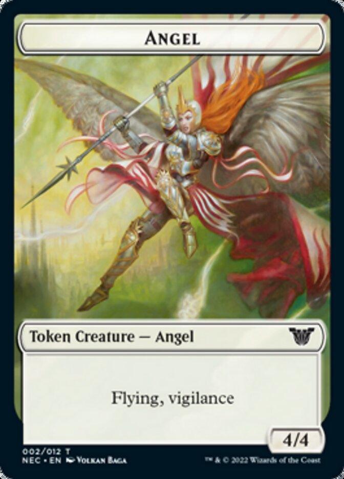 Angel // Elephant Double-sided Token [Kamigawa: Neon Dynasty Commander Tokens] - La Boîte Mystère ( The Mystery Box)