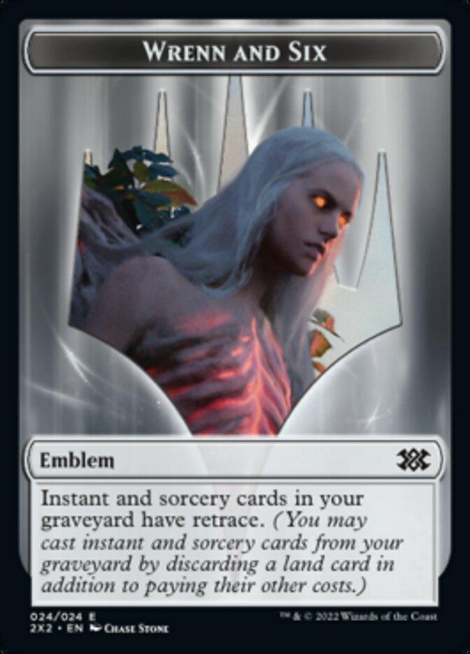 Wrenn and Six Emblem // Spirit Double-sided Token [Double Masters 2022 Tokens] - La Boîte Mystère ( The Mystery Box)