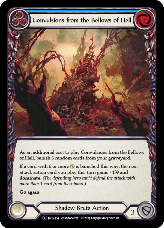 Convulsions from the Bellows of Hell (Blue) [U-MON134-RF] Unlimited Rainbow Foil - La Boîte Mystère ( The Mystery Box)