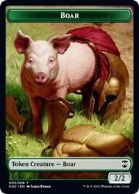 Boar // Spirit Double-sided Token [Kaldheim Commander Tokens] - La Boîte Mystère ( The Mystery Box)