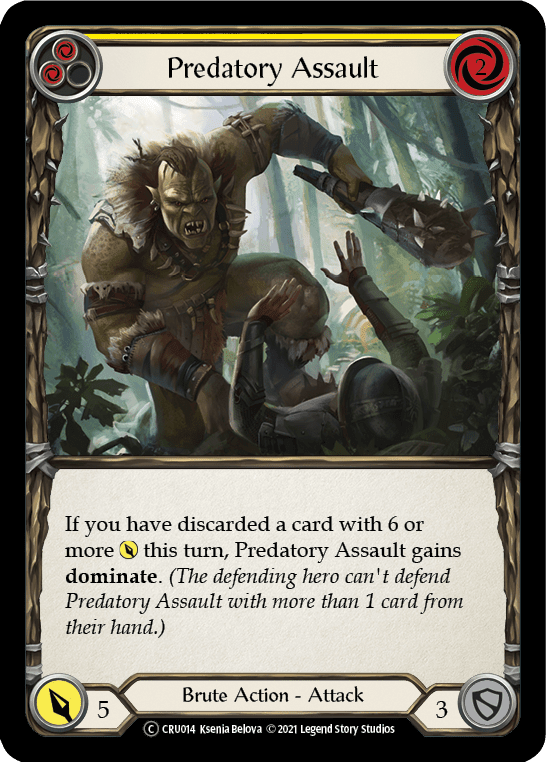 Predatory Assault (Yellow) [U-CRU014-RF] Unlimited Rainbow Foil - La Boîte Mystère ( The Mystery Box)