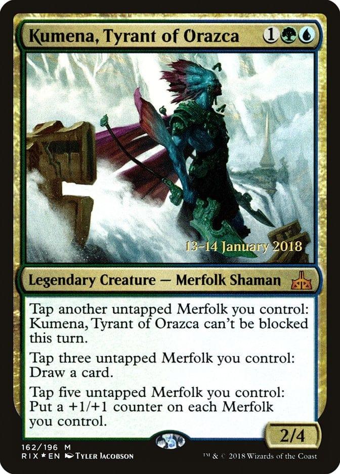 Kumena, Tyrant of Orazca [Rivals of Ixalan Prerelease Promos] - La Boîte Mystère ( The Mystery Box)