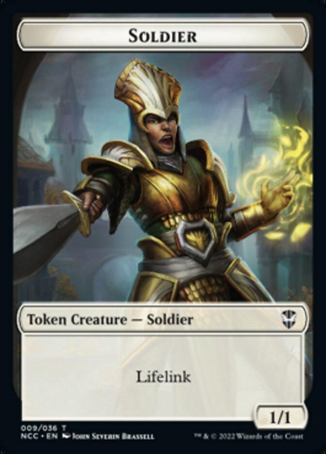 Soldier (09) // Cat Beast Double-sided Token [Streets of New Capenna Commander Tokens] - La Boîte Mystère ( The Mystery Box)